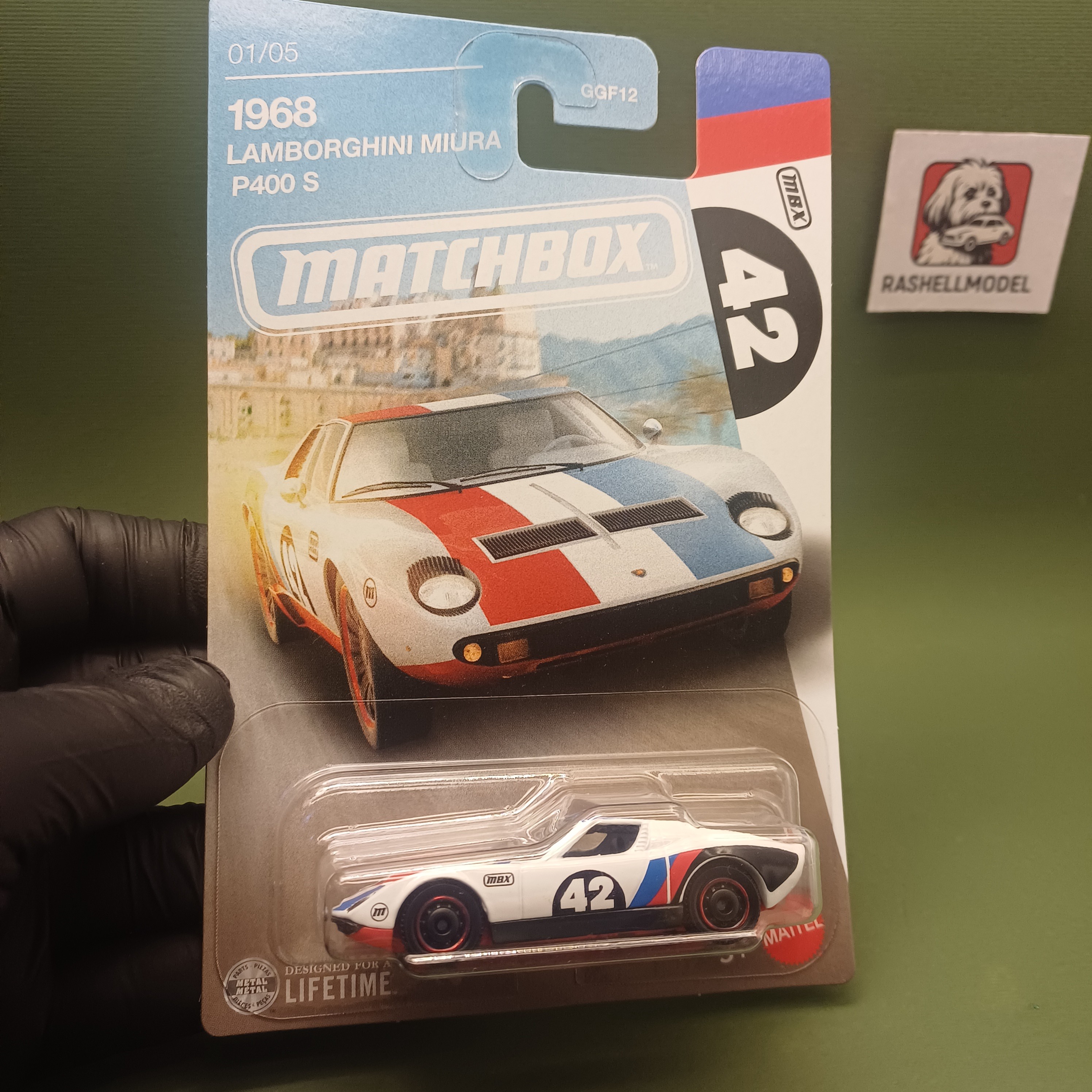 ماکت ماشین مچ باکس 1968 Lamborghini Miura P400 Sجدید