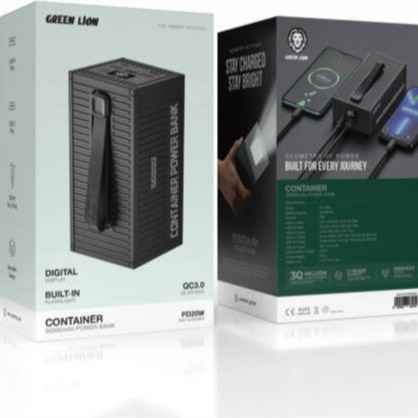 پاوربانک 20000 میلی آمپر 20 وات گرین لاین Green Lion Container 20000mAh Power Bank GNCOTPXPB20BKجدید