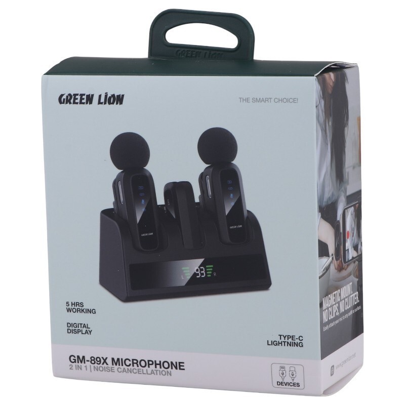 میکروفون یقه ای بی سیم Green Lion GM-89X