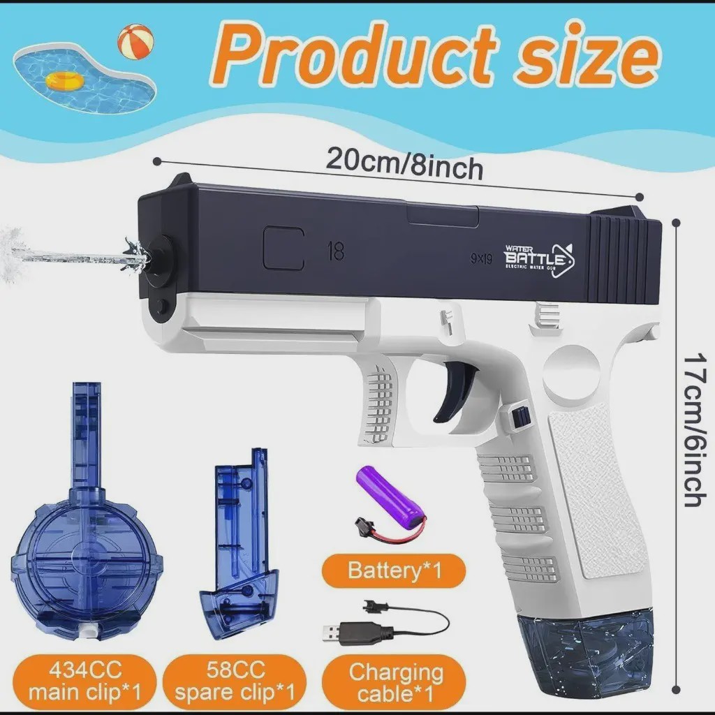 تفنگ آب پاش Glock Electric Water Gunجدید
