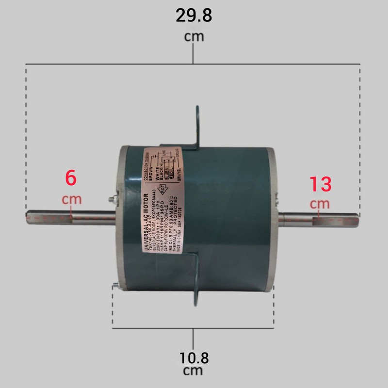 موتور فن کولر گازی مدل YSK140-150-6A17 کد 15HP مناسب برای انواع کولر گازی