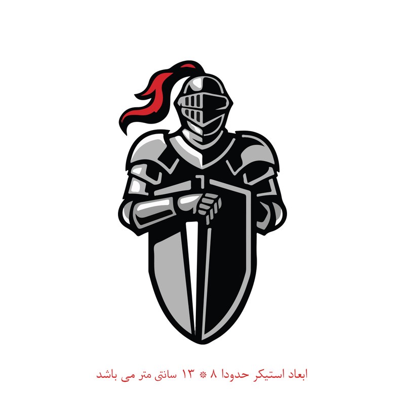 استیکر خودرو طرح جنگجو کد 1049