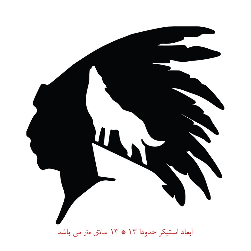 استیکر خودرو طرح سرخپوست کد 647