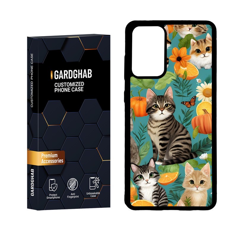 کاور گارد قاب مدل پشت گلس هنری مناسب برای گوشی موبایل سامسونگ Galaxy A72مدل 3