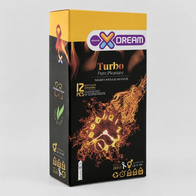 کاندوم ایکس دریم مدل Turbo بسته 12 عددی مدل 1