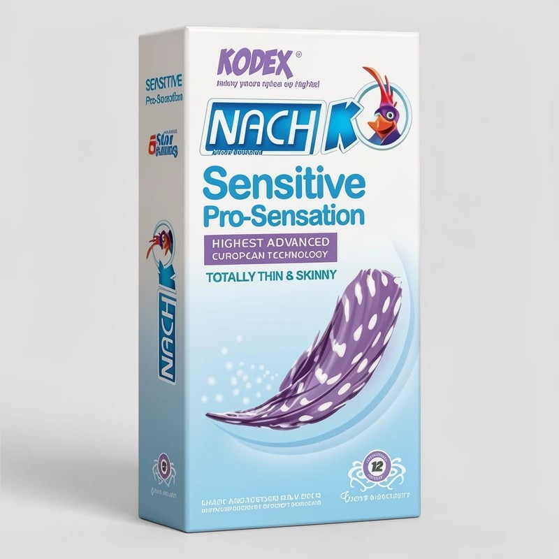 کاندوم ناچ کدکس مدل Sensitive pro-sensation بسته 12 عددی مدل 1جدید