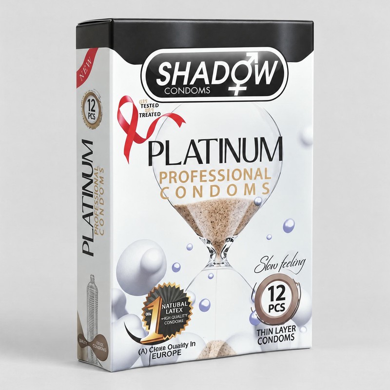 کاندوم شادو مدل Platinum بسته 12 عددی