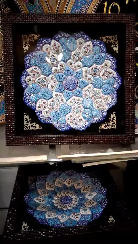 صنایع دستی مینا کاری می س نقاشی دستی اثر استاد قادریان (پس کرایه)