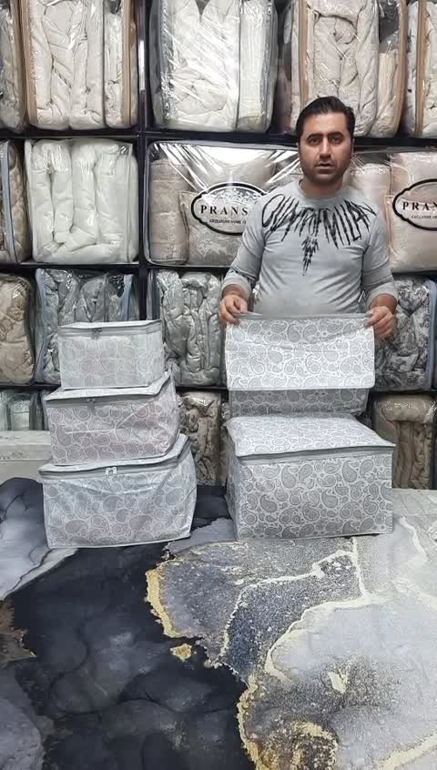 بقچه زیپی لباس طرح جقه سایز یک