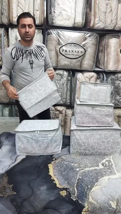 بقچه زیپی لباس طرح جقه سایز دو