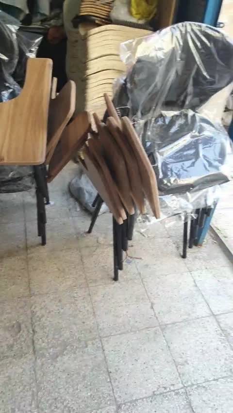 صندلی دانش آموزی و دانشجویی دسته MDF سبددار S014 (پس کرایه)
