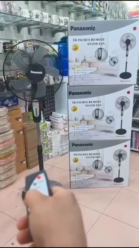 پنکه پاناسونیک مدل F-MX407 سه کاره ایستاده و دیواری، توان 60 وات، سایز 16 اینچ، 7 پره، ریموت کنترل و 3 حالت طبیعی، خواب جدید