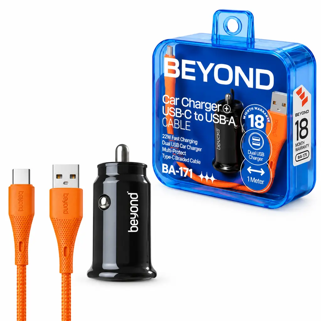 خرید شارژر فندکی فست شارژ بیاند مدل BEYOND BA-171 اورجینال با گارانتی اقساطی