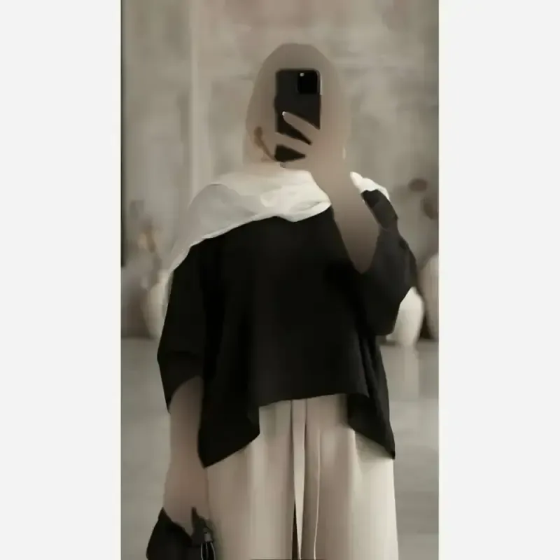 ست پانچ و شلوار زنانه جنس مازراتی رنگبندی متنوع سایز فریتا48