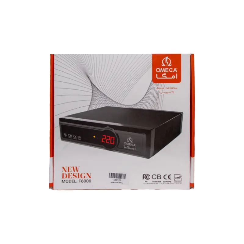 محافظ برق دیجیتال 4 خانه فلزی امگا مدل F6000