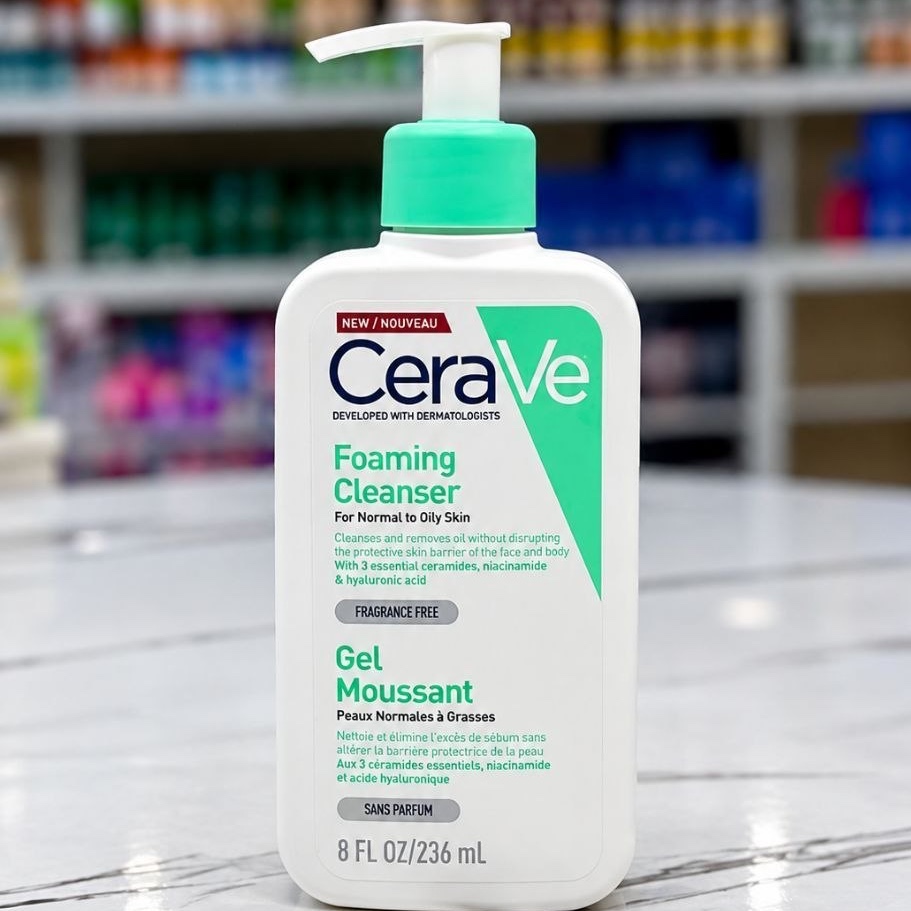  شوینده فومی CeraVe مناسب پوست نرمال تا چرب 