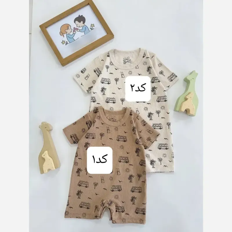 رامپر تابستانی بچگانه جنس کبریتی سایزبندی متنوعجدید