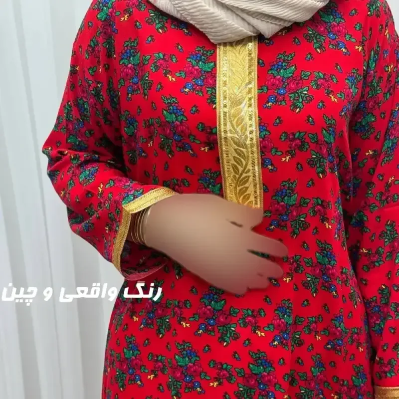پیراهن نخی ترکمنستان گل نقلی فری سایز تا 54 چهارفصل شیک و راحت طل<bos>وبند دارجدید