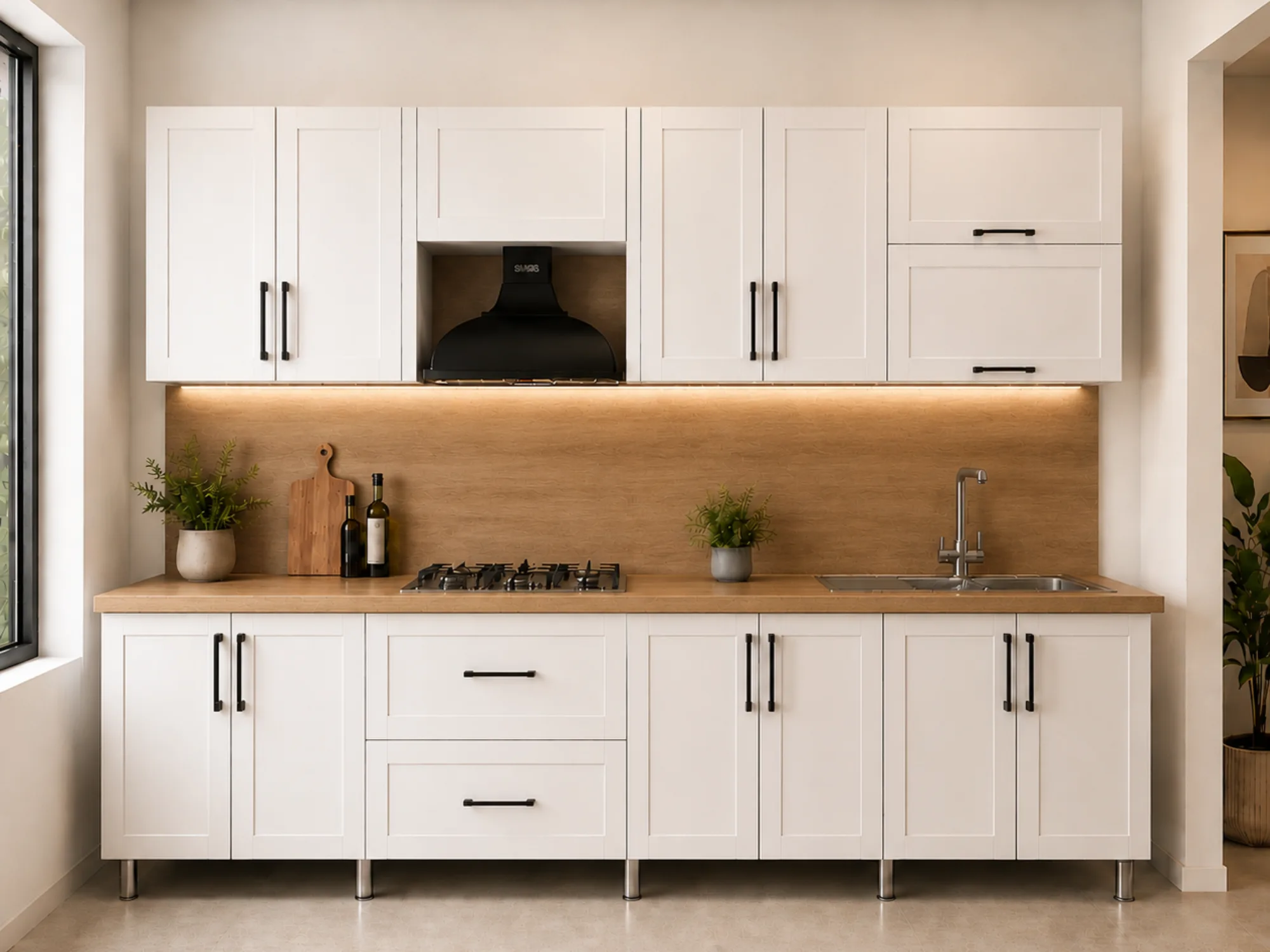 کابینت آماده 4 متری نئوکلاسیک روکش کره ای