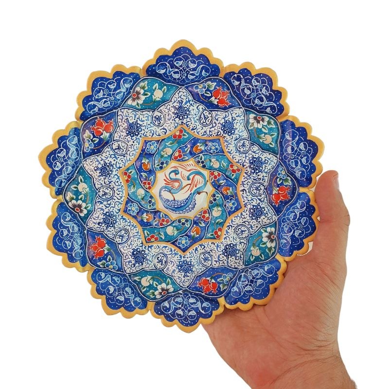 بشقاب میناکاری دیوارکوب 20 سانتی کد 1DK145