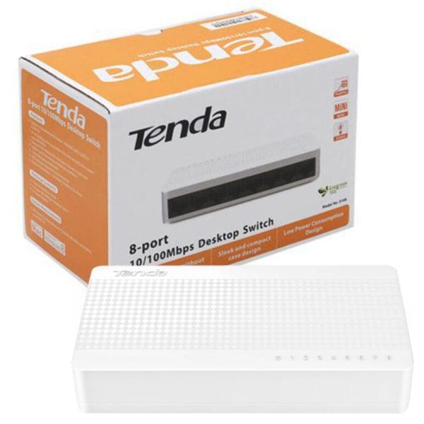 سوئیچ 8 پورت Ethernet مدل S108 برند Tendaجدید