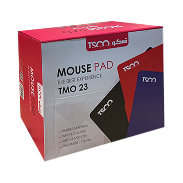 ماوس پد تسکو مدل TMO 23 | ابعاد استاندارد با سطح لاستیکی روانجدید