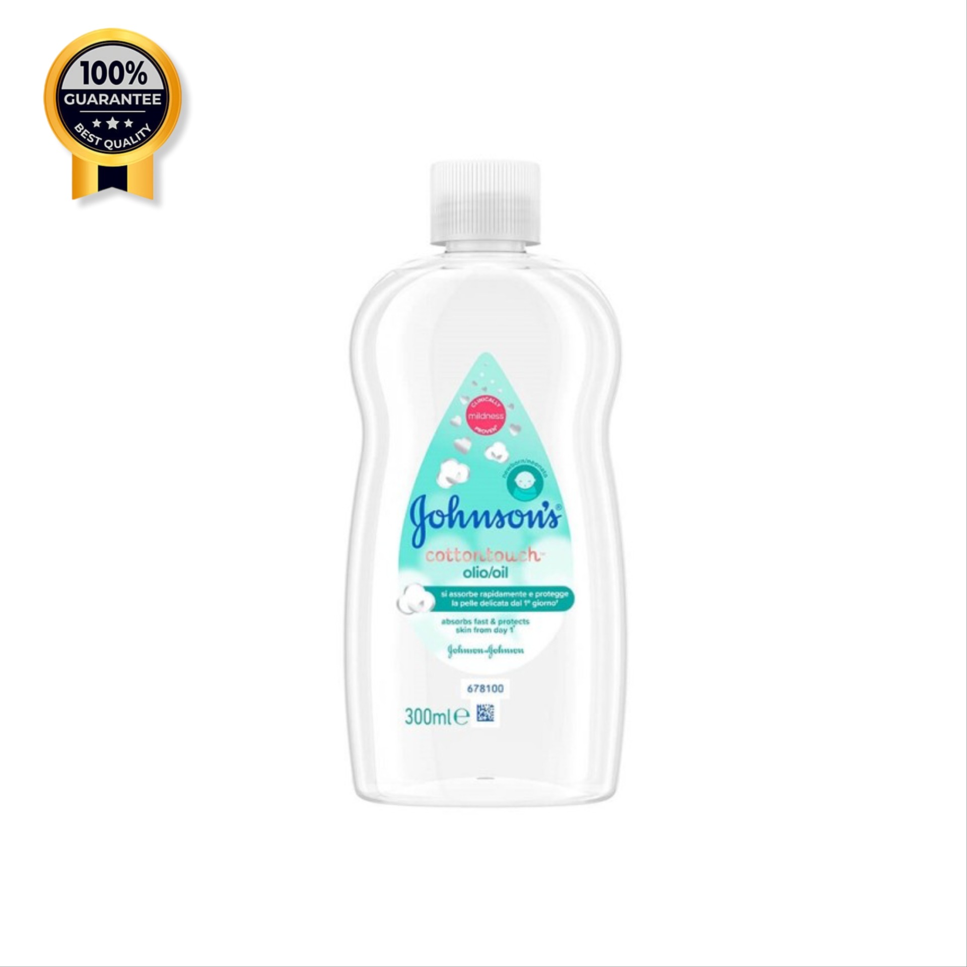 روغن بدن بچه جانسون Johnsons اورجینال حاوی روغن پنبه و ویتامین E مناسب کودکان و بزرگسالان حجم 300 میل