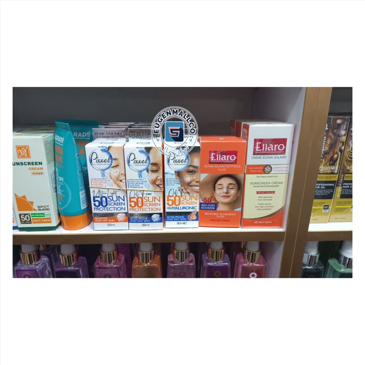 کرم ضدآفتاب فلوئید الارو Ellaro اورجینال پوست چرب Spf50 حجم 50 میل