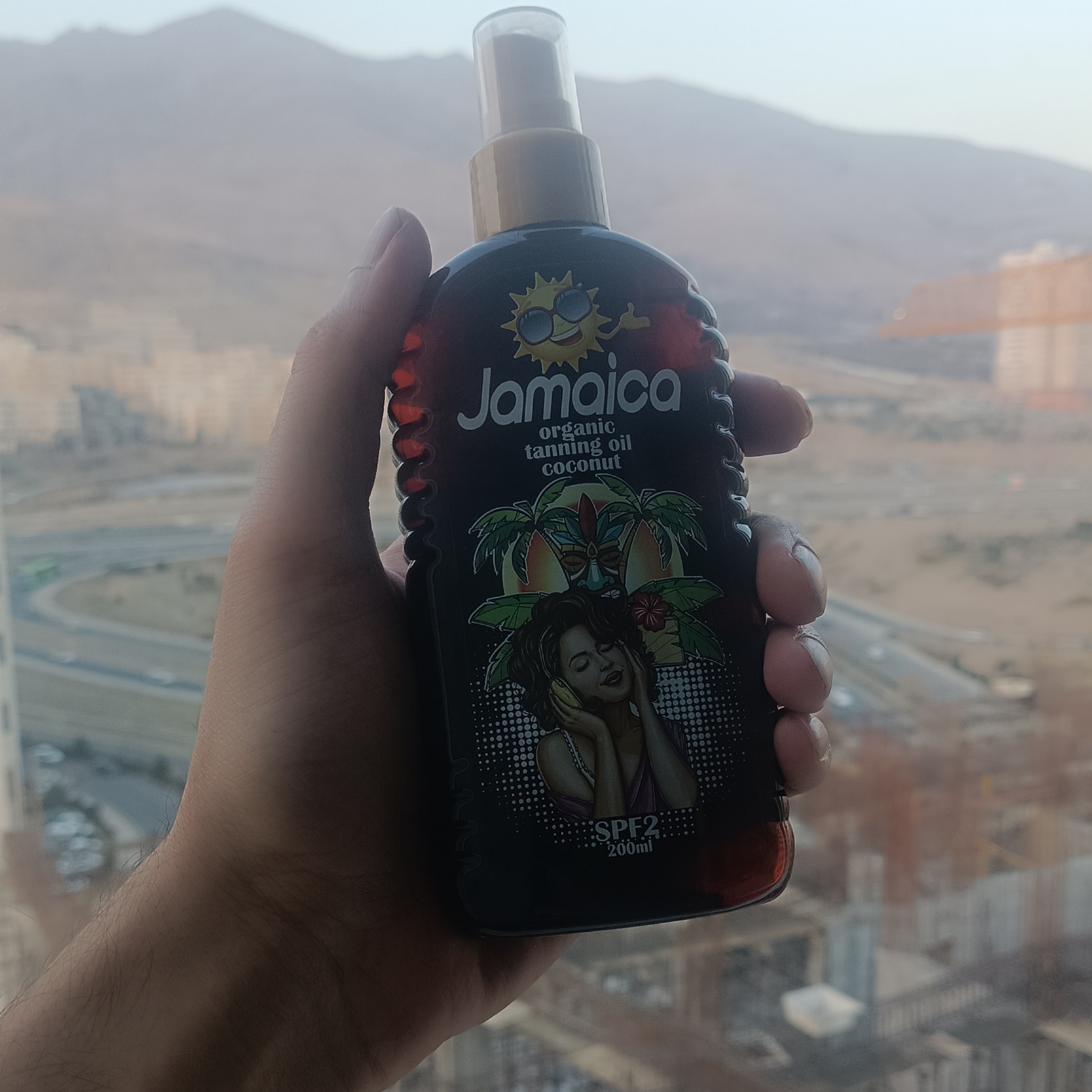روغن برنزه کننده جاماییکا Jamaica اورجینال ارگانیک نارگیل حاوی Spf حجم 200 میل