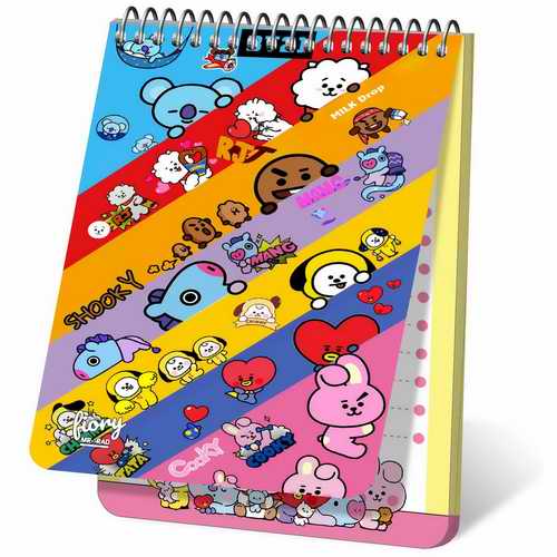 دفترچه یادداشت مستر راد طرح کارتون BT21 مدل cheeck box کد fiory 1840