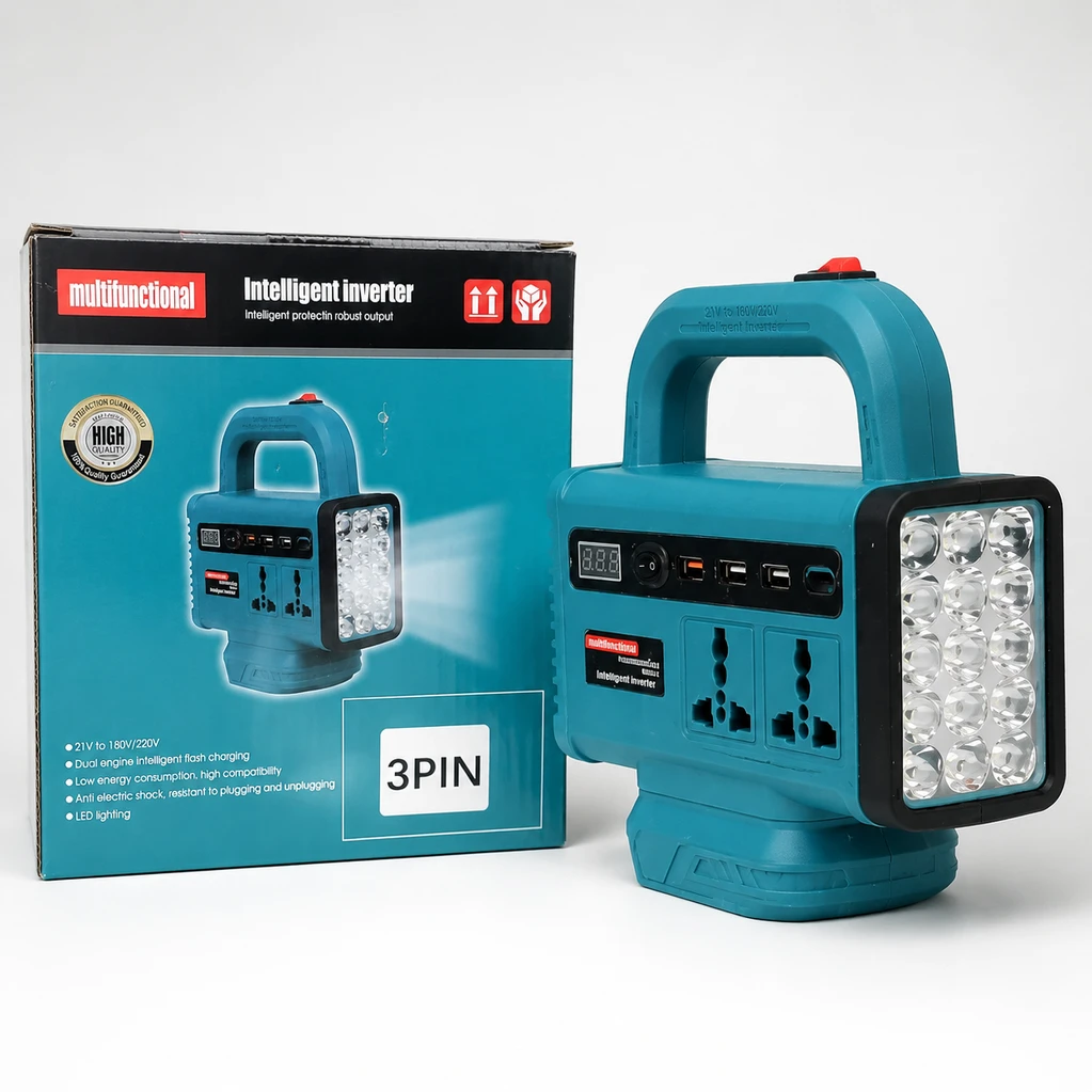 اینورتر شارژی چند منظوره 21V به 220V مدل Multifunction Intelligent Inverter