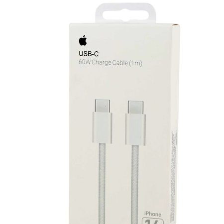 کابل فست شارژ و دیتا 60 وات Type-C به Type-C اپل مدل APPLE 60W A2795 طول 1 متر (اصل چین)جدید