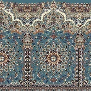 سجاده فرش طرح محرابی ترنجنگار با سبک سنتی و تزئینات اسلیمیجدید