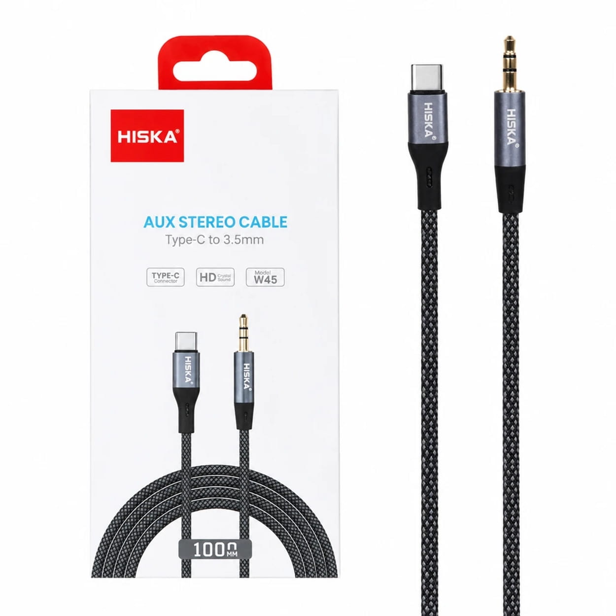کابل تبدیل AUX به TYPE-C هیسکا HISKA W45جدید