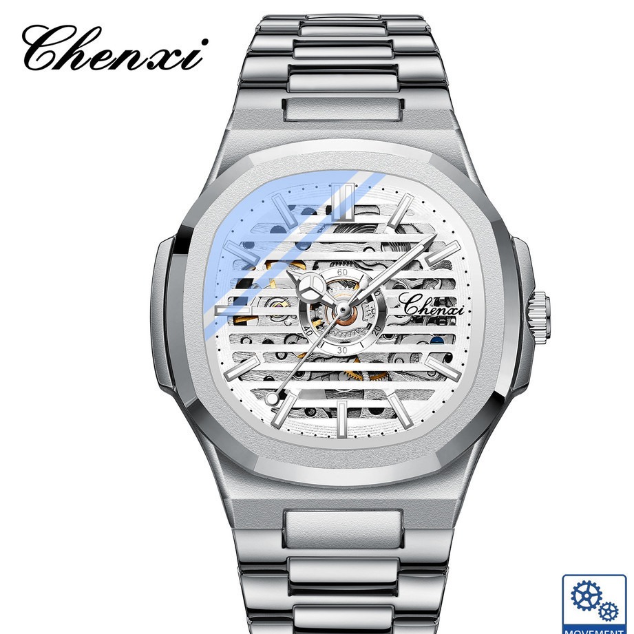 ساعت مچی مردانه چنکسی مدل CHENXI 8822 نقره ای