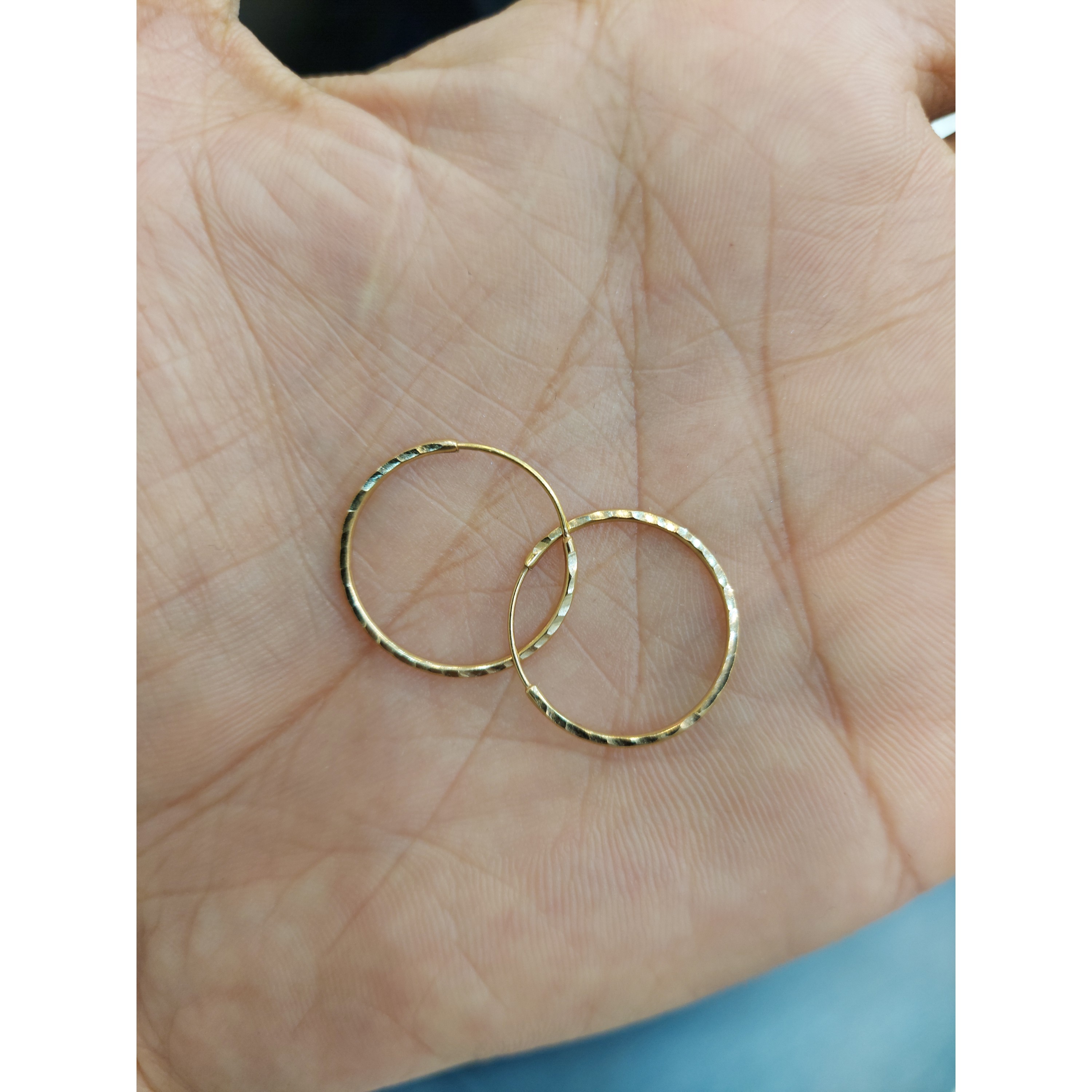 گوشواره طلا حلقه ای تراش