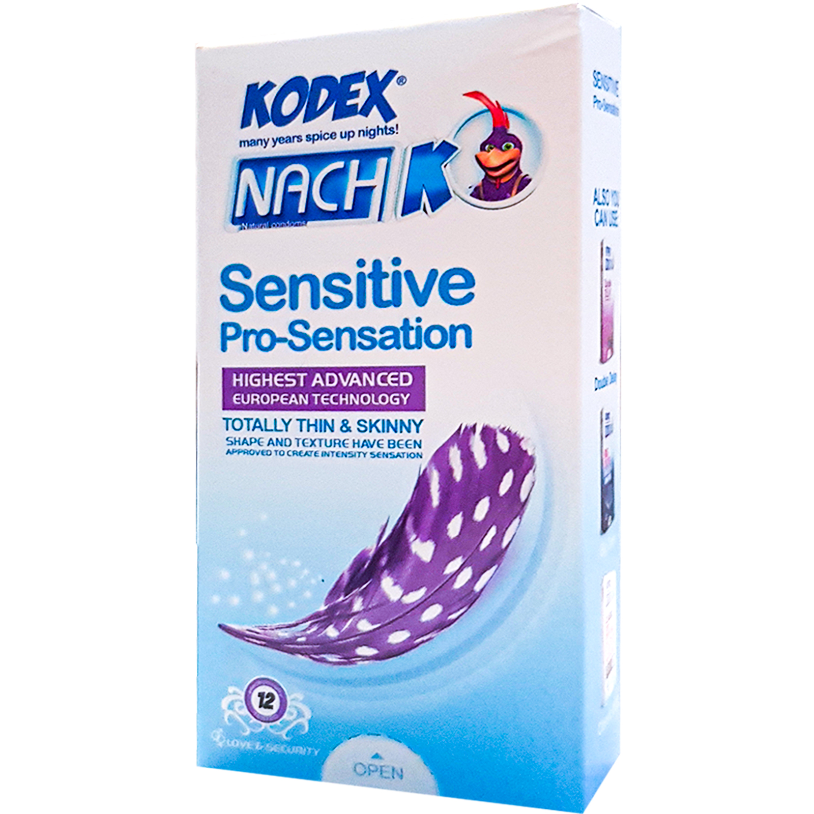 کاندوم ناچ کدکس حساس و فوق العاده نازک KODEX NACH SENSITIVE PRO-SENSATION بسته 12 تاییجدید
