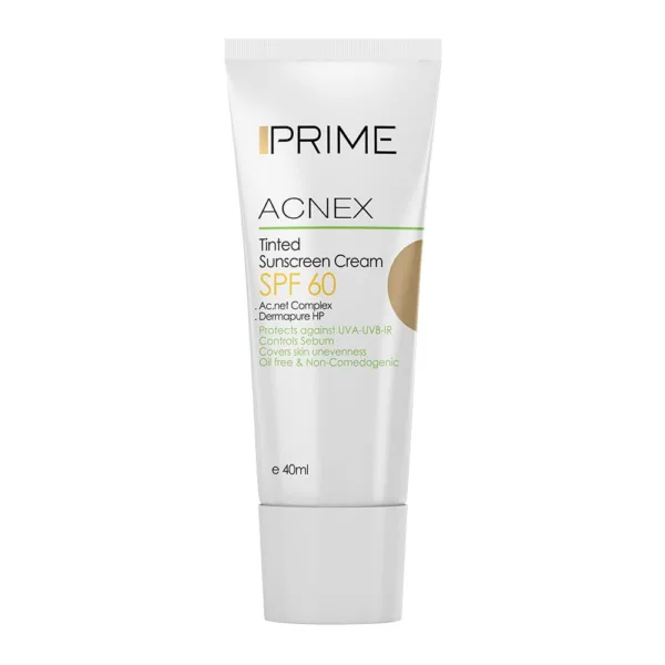 کرم ضد آفتاب پرایم مدل فاقد چربی رنگ بژ طبیعی مناسب پوست مختلط و چرب حجم 40 میل SPF60