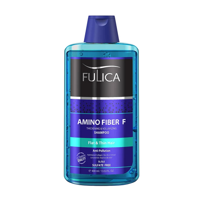 شامپو سر بدون سولفات فولیکا مدل Amino Fiber تقویت کننده، حجم دهنده موی سر حجم 400 میلجدید