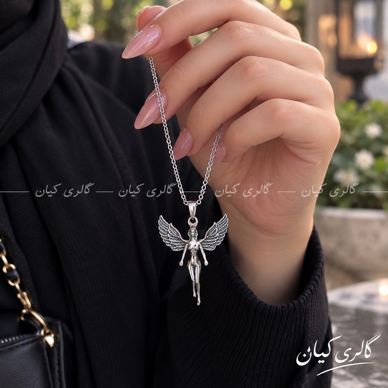 گردنبند نیروانا آبکاری استیل رنگ ثابت