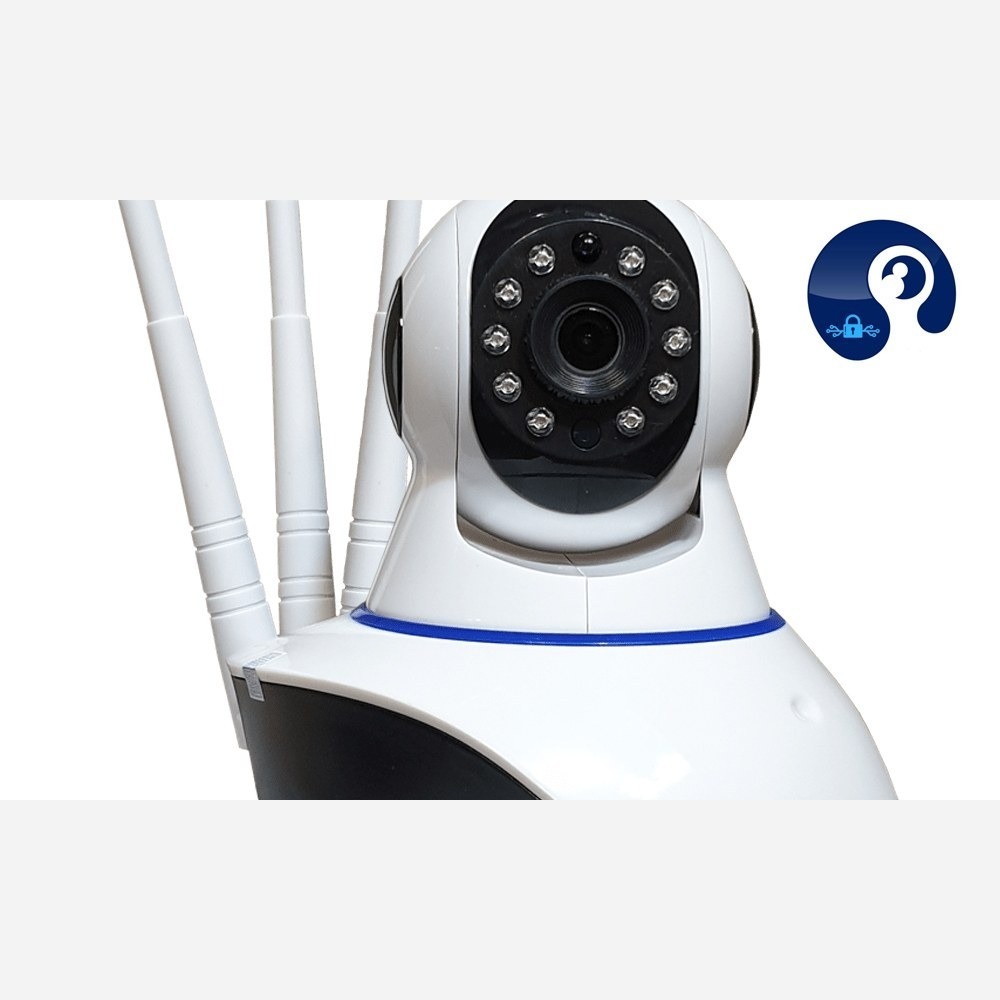 دوربین عروسکی بیبی کم سه آنتن چرخشی v380 pro(پس کرایه)جدید