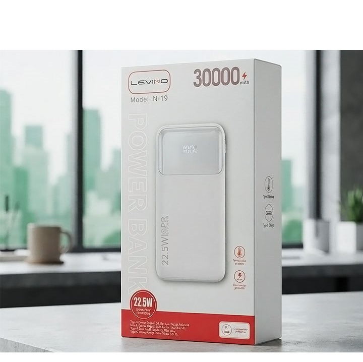 پاوربانک با ظرفیت 30000 با کابل های سرخودجدید