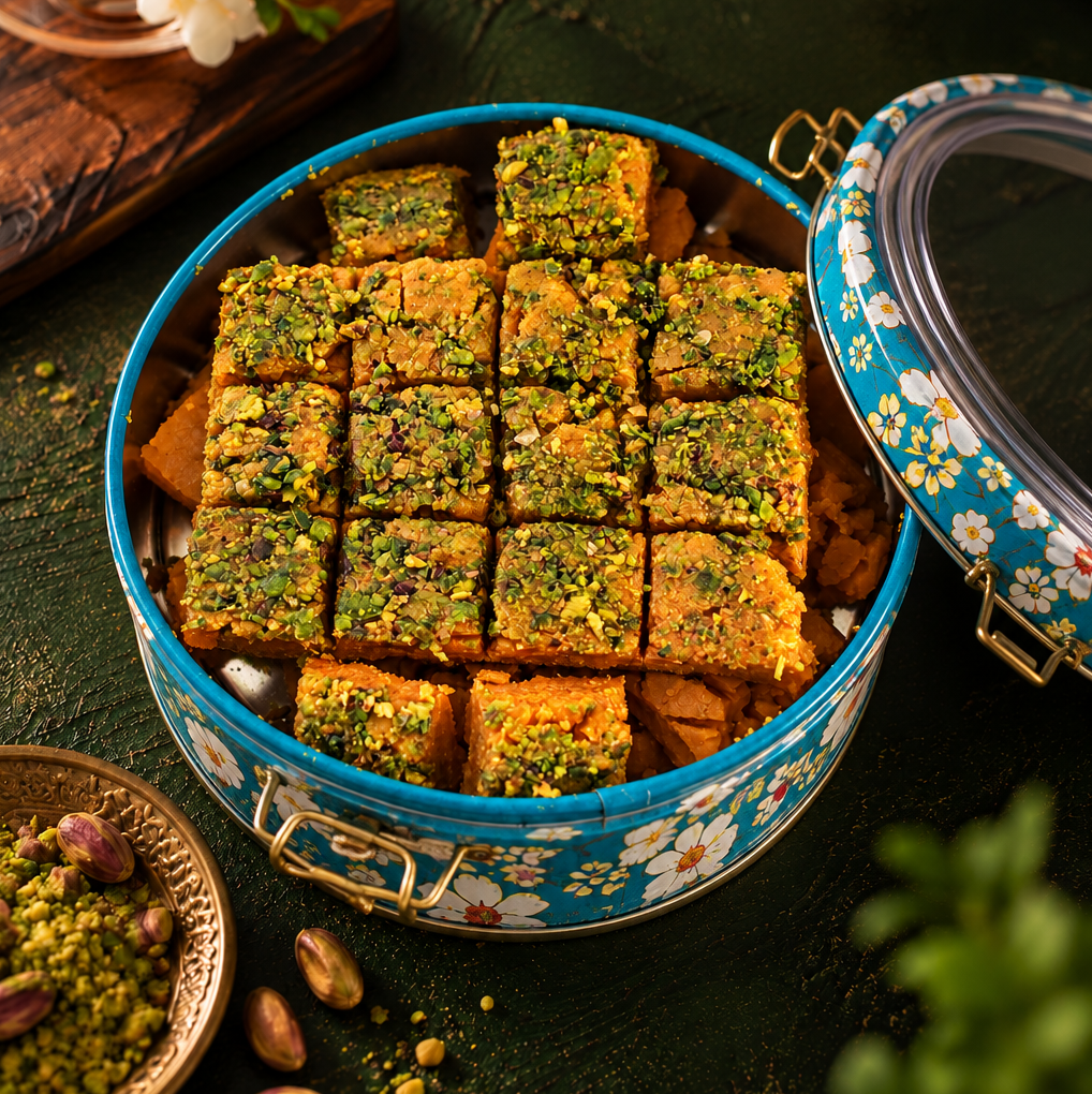 سوهان حبه ای با روکش پسته (مخلوط)