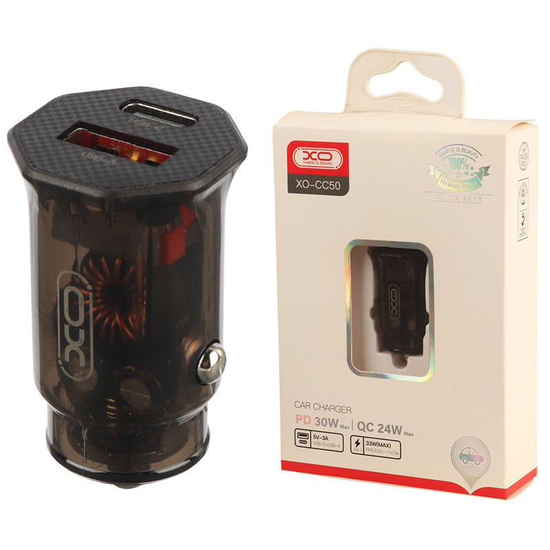 شارژر فندکی فست شارژ OX-CC50 QC3.0 PD3.0 3A 33W