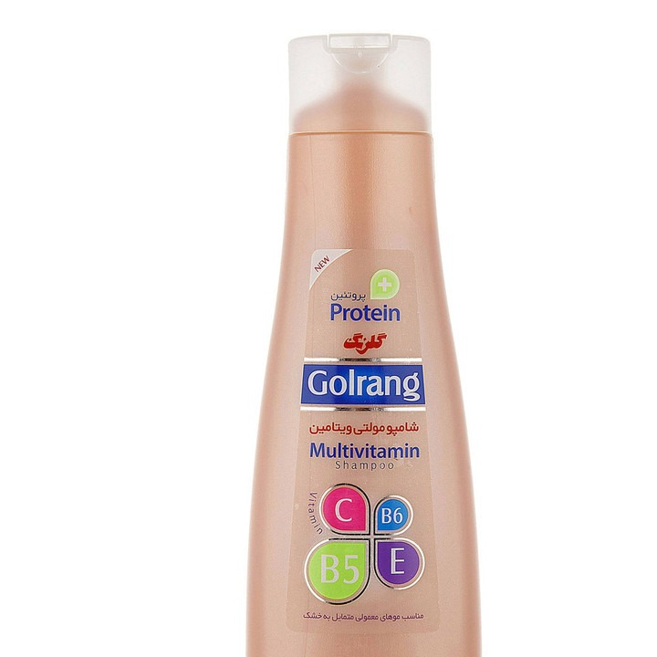 شامپو مو خشک گلرنگ (Golrang) مدل Multivitamin حجم 400 میلی لیتر