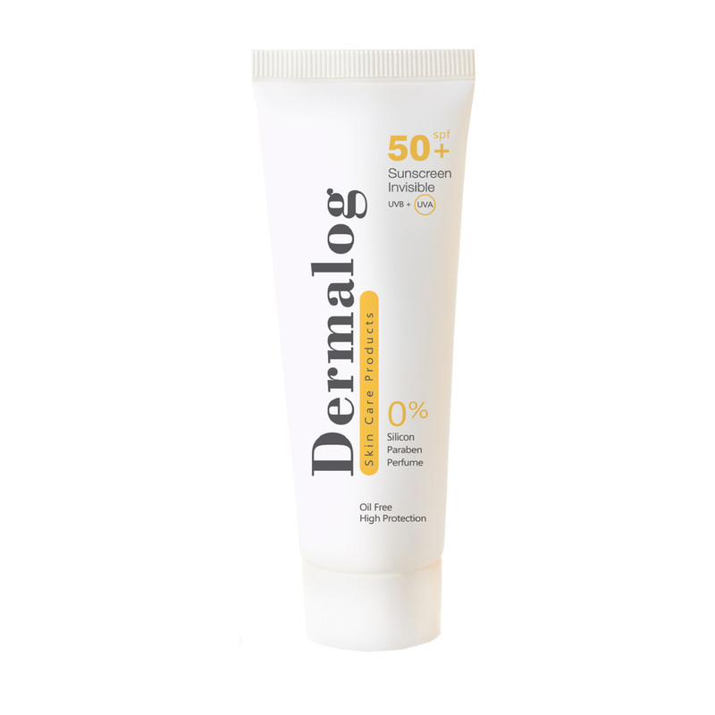 کرم ضد آفتاب بی رنگ پوست چرب درمالوگ SPF50 حجم 50 میلی لیتر
