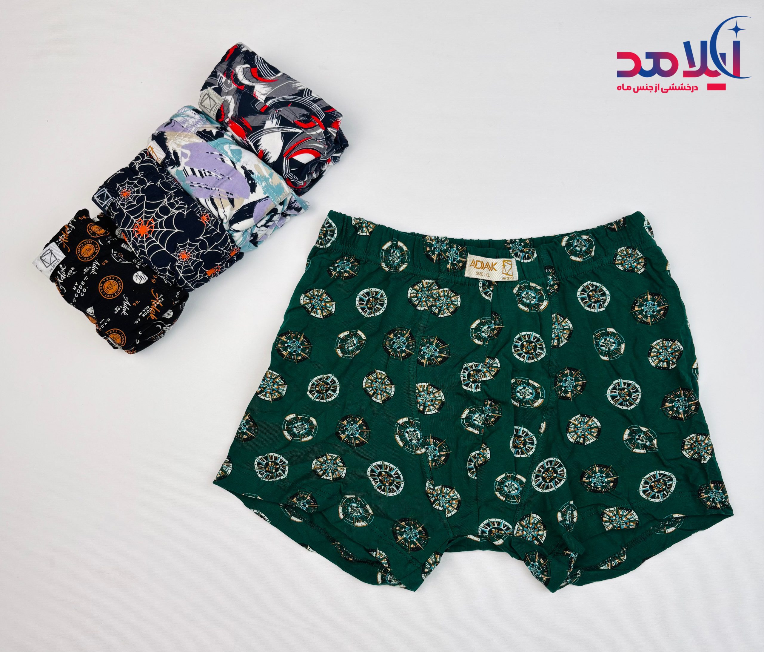 شورت چاپی نیم پا مردانه آداک سایز xL