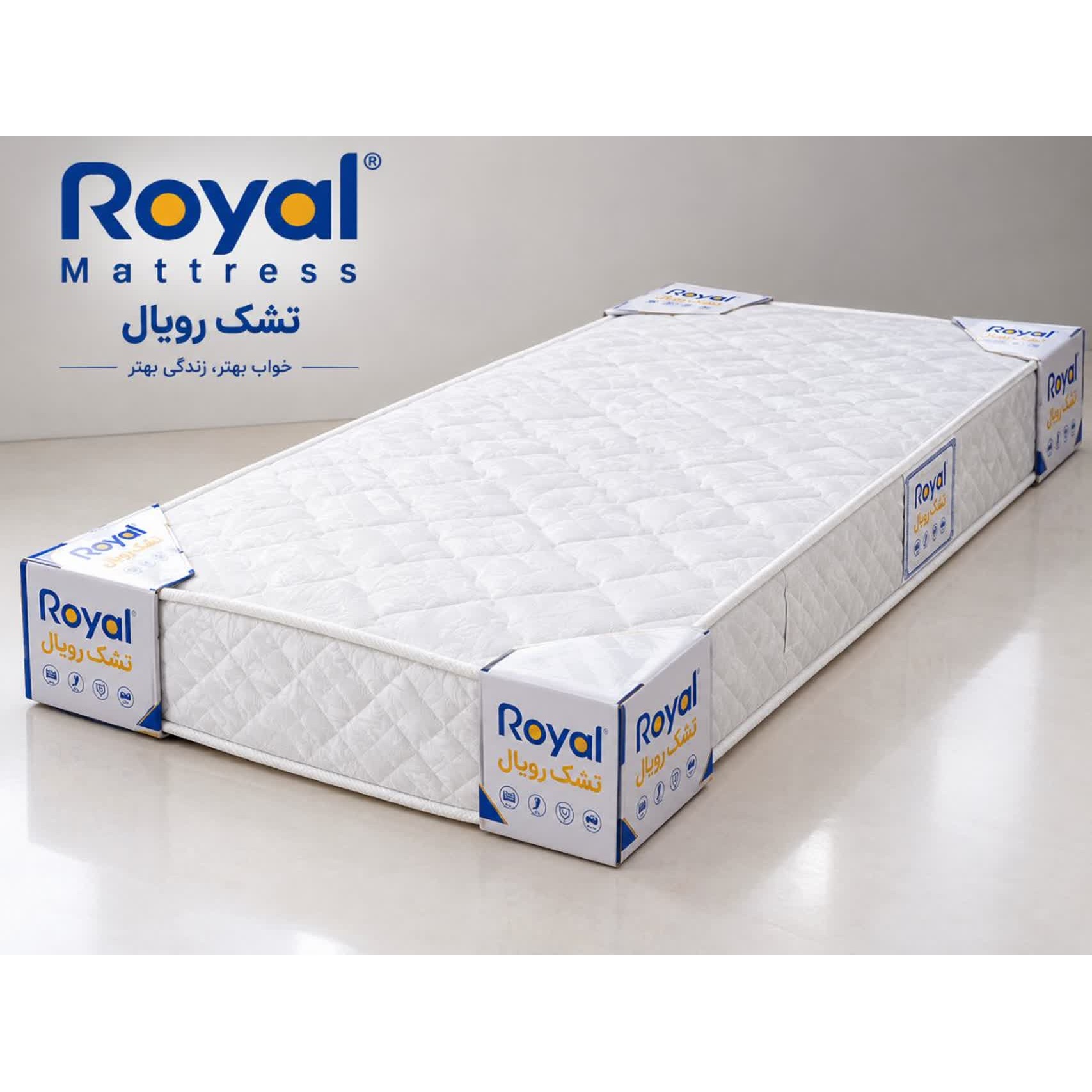تشک دونفره طبی و فنری رویال 3 سال ضمانت سایز 200 90 با فنر میکروجدید