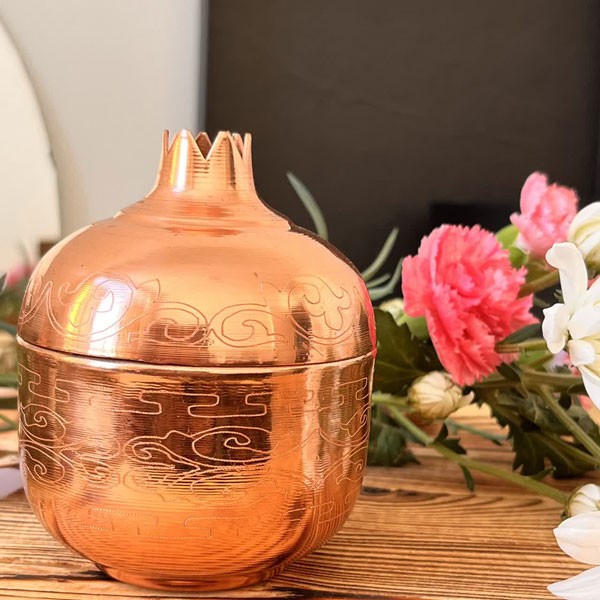 قندان مسی مدل لیزری کد ZH338.3 صبا مس زنجان
