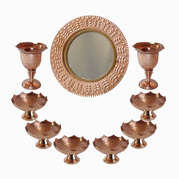  ست هفت سین 9 تکه مسی کد ZH223 14 صبا مس زنجان